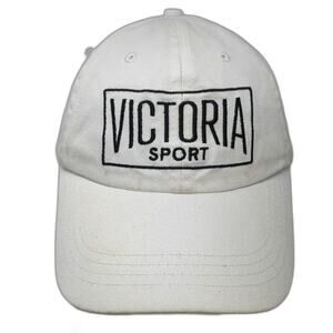 Victoria Sport Baseball Cap White One Size Slideback Embroidered Logo Hat